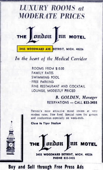 London Inn Motel - June 1970 Ad